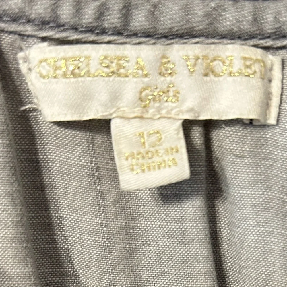 Chelsea & Violet Gray V-Neck‎ Tie-Waist Casual Dress
